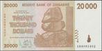 Zimbabwe 20.000 dollars 2008 UNC p.73a (# 66), Verzenden, Zimbabwe, Los biljet