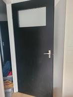 4 zwarte deuren met glazen raam 83 x 201.5 cm, Ophalen, Gebruikt, 80 tot 100 cm, Binnendeur