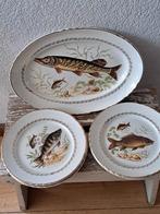 13 delig  frans vis servies moulin des loups, Huis en Inrichting, Ophalen of Verzenden, Overige stijlen, Bord(en)