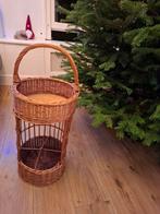Vintage rotan flessen rek, perfecte staat!, Huis en Inrichting, Ophalen, Zo goed als nieuw, Rond, Riet