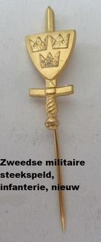 splinternieuwe steekspeld, Zweedse militaire infanterie, Ophalen of Verzenden, Landmacht, Overige gebieden, Embleem of Badge