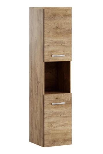 Bruin Eiken Badkamerkast Montreal 30X30X131 NIEUW IN DOOS!!! beschikbaar voor biedingen