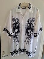 TEMPEL-mj Vintage Dragon Flames 90s Blouse XXL, Wit, TEMPEL-mj, Ophalen of Verzenden, Zo goed als nieuw