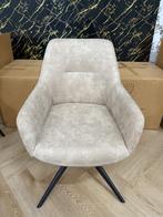 Barbara Draai Eetkamerstoel – Beige  – Microfiber €80p/st.