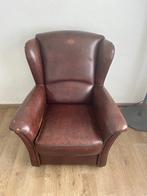 Fauteuil, Huis en Inrichting, Fauteuils, Ophalen, Gebruikt, 75 tot 100 cm, Leer