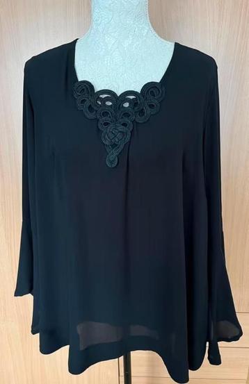 Zwarte blouse maat 44/46[Dm] beschikbaar voor biedingen