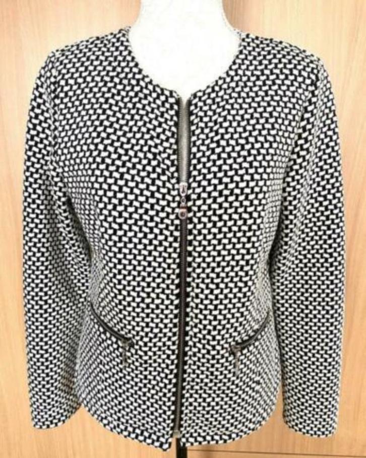 Angelle Milan jasje maat 44[XL], Kleding | Dames, Jasjes, Kostuums en Pakken, Zo goed als nieuw, Jasje, Maat 42/44 (L), Zwart
