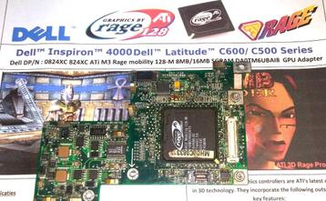 Dell 824XC, 0824XC, ATI Rage M3 128-M DA0TM6UBAI8 8MB P3 III beschikbaar voor biedingen