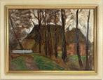 Schilderij Reinhart Dozy, boerderij met bomen, ca. 1920, Antiek en Kunst, Kunst | Schilderijen | Klassiek, Ophalen of Verzenden