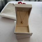 Tasaki gouden collier met gele parel en briljant, ongedragen, Verzenden, Nieuw, Goud