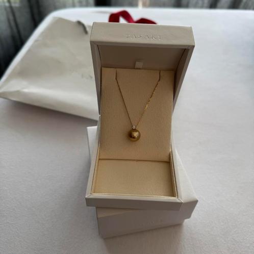 Tasaki gouden collier met gele parel en briljant, ongedragen, Sieraden, Tassen en Uiterlijk, Kettingen, Nieuw, Goud, Verzenden