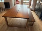 Ikea MÖRBYLÅNGA tafel + bankje - 220x100cm, Huis en Inrichting, Tafels | Eettafels, Ophalen, Gebruikt, 100 tot 150 cm, Eikenhout