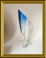 Gesigneerd blauw hoorn vaasje: Val st Lambert, Beatrice, Antiek en Kunst, Antiek | Glas en Kristal, Ophalen of Verzenden
