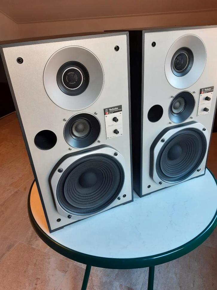 Technics SB X5 Luidsprekers   +-1978, Audio, Tv en Foto, Luidsprekers, Gebruikt, Front, Rear of Stereo speakers, 60 tot 120 watt