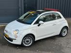 Fiat 500C Lounge 0.9 85pk Turbo Cabrio 2013 Airco, Cabriolet, Leder en Stof, Wit, Handgeschakeld