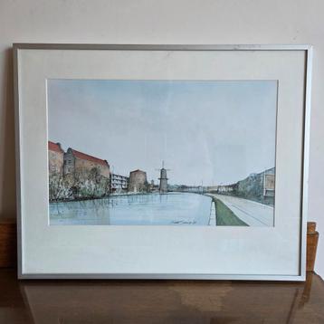 Artprint Ciano Siewert, Herbouwde molen Schiedam beschikbaar voor biedingen
