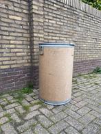 Vintage voorraad drum, industriële ton opslagton uit fabriek, Ophalen