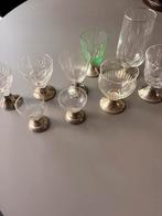Glaasjes op zilveren voet 9 stuks, Antiek en Kunst, Antiek | Goud en Zilver, Ophalen, Zilver
