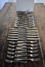 Gero Zilmeta 517 cassette set voor 6 personen plat heft, Ophalen of Verzenden, Gebruikt, Rvs of Chroom, Bestekset