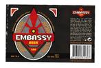 Bieretiket EMBASSY Beer 180 75 cl  5% vol Alc, Ophalen of Verzenden, Zo goed als nieuw, Overige typen, Overige merken
