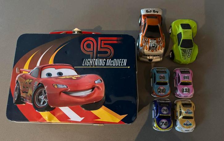 6 Autootjes in Koffertje - GRATIS bij andere aankoop!, Kinderen en Baby's, Speelgoed | Speelgoedvoertuigen, Gebruikt, Ophalen of Verzenden