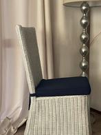 Eetkamerstoelen 4 stuks met kussens., Huis en Inrichting, Stoelen, Ophalen, Zo goed als nieuw, Blauw, Vier