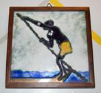 Kunst email: Afrikaanse man met boot, Ophalen of Verzenden