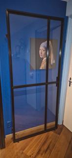 Stalen binnendeur met glas, Doe-het-zelf en Verbouw, Deuren en Horren, Ophalen, Glas, Binnendeur, 215 cm of meer
