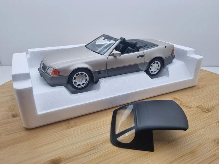 Norev Mercedes 500 SL 1989 Met Softtop 1:18, Hobby en Vrije tijd, Modelauto's | 1:18, Nieuw, Auto, Norev, Ophalen of Verzenden