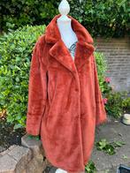 Winterjas in roodbruin met luipaardvoering, shawl en handsch, Kleding | Dames, Overige kleuren, Maat 42/44 (L), Nieuw, Ophalen of Verzenden