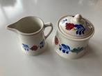 Boerenbont melk- en suikerpotje, Ophalen of Verzenden