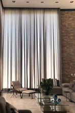 Gordijnen Inbetweens, Ophalen of Verzenden, Zo goed als nieuw, Grijs, 200 cm of meer