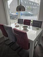 Hoogglans witte eettafel - bijna nieuw!, Huis en Inrichting, Tafels | Eettafels, Ophalen