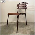 Vintage industriele terrasstoel stoelen stoel Stapelbaar, Ophalen, Gebruikt, Bruin, Nb