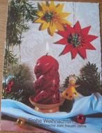 Prettige Kerstdagen - rode kaars met hangende sterren - 1975, Verzenden, 1960 tot 1980, Gelopen, Overige thema's