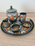 Gouds plateel rokersstelletje, Antiek en Kunst, Antiek | Keramiek en Aardewerk, Ophalen of Verzenden