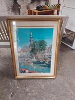 Schitterend ingelijste foto met glasplaat van Veere (90x66), Ophalen of Verzenden, Zo goed als nieuw, Foto of Poster, 75 cm of meer