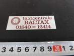 sticker Sliedrecht BALTAX taxicentrale 01840-12414  TAXI*, Ophalen, Zo goed als nieuw
