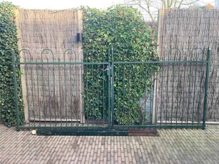 Inrijpoort, Tuin en Terras, Tuinpoorten, Gebruikt, Draaipoort, IJzer, 200 cm of meer, Ophalen