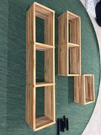 3 Wandrekken Hardhout - Decoratief & Praktisch, Ophalen of Verzenden, Zo goed als nieuw