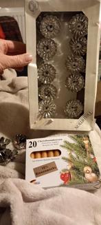 Metaal kerstknijpers 13 stuks 20 bijenwaskaarsjes, Ophalen of Verzenden, Nieuw