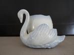 Porseleinen potje - zwaan - blauw/wit, Antiek en Kunst, Curiosa en Brocante, Ophalen of Verzenden