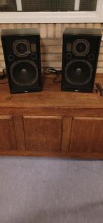 AKAI Speakers - Vintage Stereo Speakers SR-H459 €40,00, Audio, Tv en Foto, Luidsprekers, Gebruikt, 60 tot 120 watt, Front, Rear of Stereo speakers