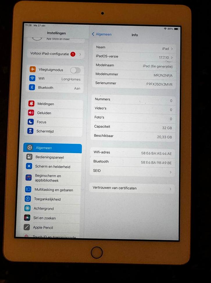 iPad 6e Gen 32GB wifi Rose Goud, Computers en Software, Apple iPads, Gebruikt, Apple iPad, Wi-Fi, 9 inch, 32 GB, Rose Goud, Ophalen of Verzenden