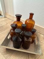 Vintage Apothekersflessen Set, Antiek en Kunst, Antiek | Glas en Kristal, Ophalen of Verzenden