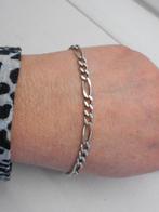 Zilveren schakel armbandje nr.1445, Verzenden, Zo goed als nieuw, Zilver, Zilver