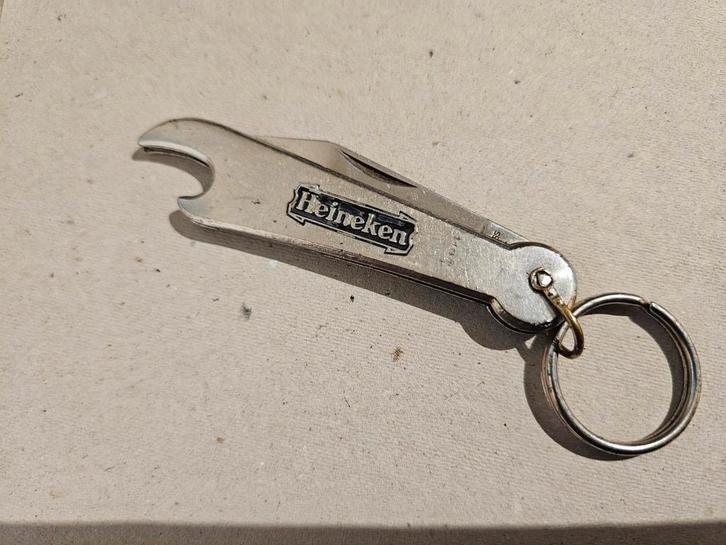 Oud Heineken Bier Zakmesje, Verzamelen, Biermerken, Gebruikt, Heineken, Ophalen of Verzenden