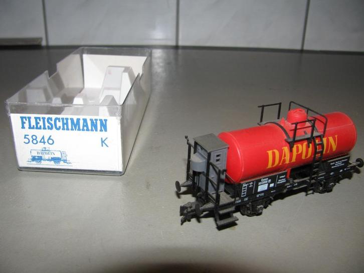 Fleischmann Tankwagen Dapolin no 5846 K, Hobby en Vrije tijd, Modeltreinen | H0, Zo goed als nieuw, Wagon, Gelijkstroom, Fleischmann
