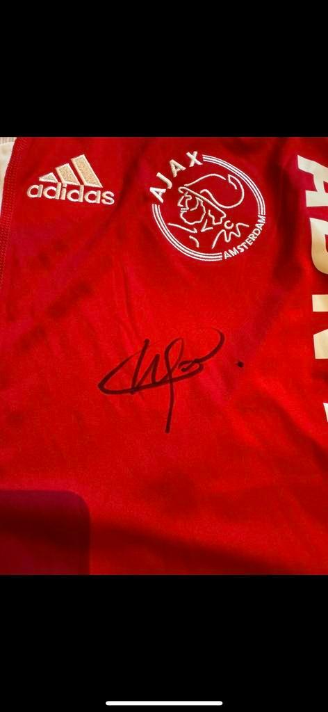 Ajax shirt met handtekening Wesley Sneijder, Sport en Fitness, Voetbal, Zo goed als nieuw, Shirt, Maat XL, Ophalen of Verzenden