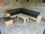 Steigerhout hoekbank loungeset tuinbank loungebank hoekset, Ophalen of Verzenden, Nieuw, Steigerhout, Hocker